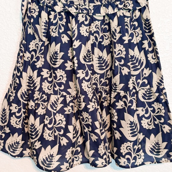 Sea New York Navy and Cream Mint Patterned Dress Women Small - Picture 9 of 13